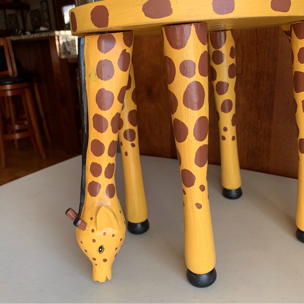 Whimsical Giraffe Table Decorative Display Riser Plant Stand NOT A STOOL - Picture 5 of 12